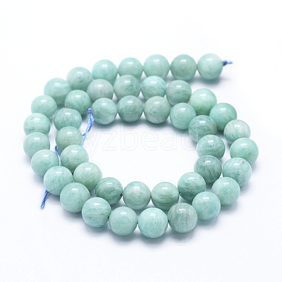 Natural Amazonite Beads Strands G-F555-15-9mm-1