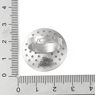 Non-Tarnish 304 Stainless Steel Sieve Ring Settings X-STAS-K278-06B-P-1