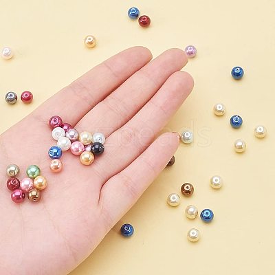 Eco-Friendly Dyed Glass Pearl Round Beads HY-PH0011-02-6mm-1