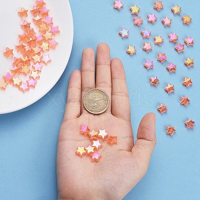 Eco-Friendly Transparent Acrylic Beads TACR-YW0001-01B-1