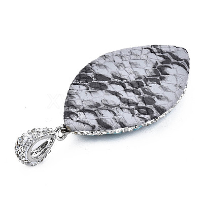Polymer Clay Rhinestone Pendants RB-S056-12B-P-1