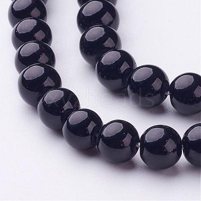 Natural Mashan Jade Round Beads Strands G-D263-8mm-XS32-1