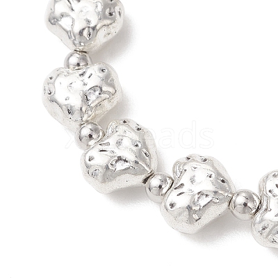 2Pcs 2 Styles Alloy & Electroplate Non-magnetic Synthetic Hematite Beaded Stretch Bracelets for Women BJEW-JB13373-1