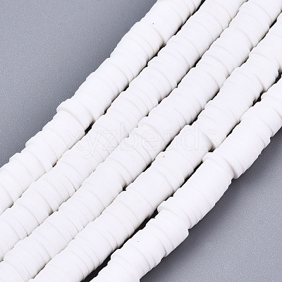 Handmade Polymer Clay Beads Strands X-CLAY-R089-6mm-077-1