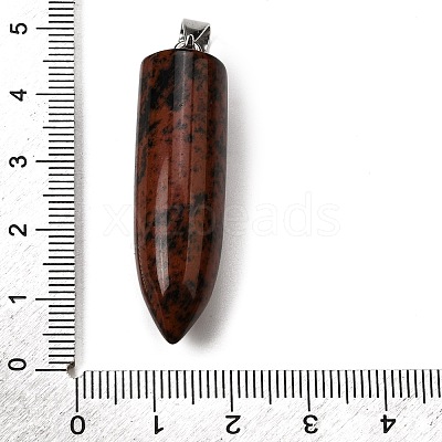 Natural Mahogany Obsidian Pointed Pendants G-F820-12P-1