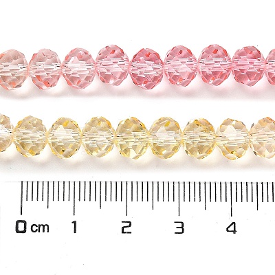 Transparent Painted Glass Beads Strands DGLA-A034-T6mm-A09-1