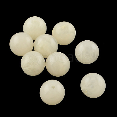 Round Imitation Gemstone Acrylic Beads OACR-R029-6mm-29-1