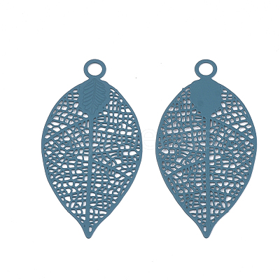 430 Stainless Steel Filigree Pendants STAS-S108-01A-1