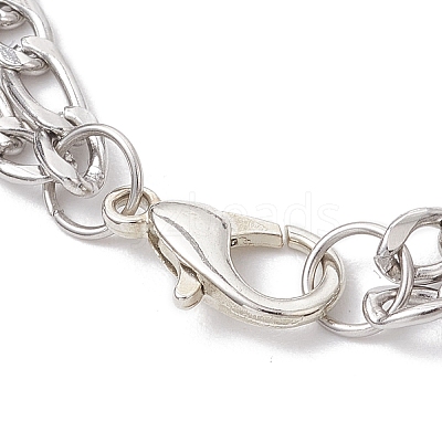 Halloween Theme 304 Stainless Steel Figaro Chains Multi-strand Bracelets BJEW-JB12094-02-1