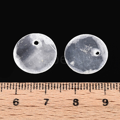 Natural Capiz Shell Disc Charms BSHE-T014-03-1