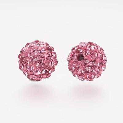 Polymer Clay Rhinestone Beads RB-K050-10mm-C25-1