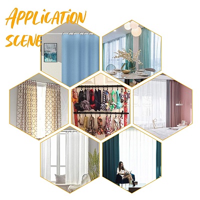 4 Colors Iron Window Curtain Circle IFIN-GA0001-32-1