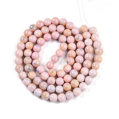 Baking Paint Glass Beads Strands DGLA-N003-10mm-C01-1