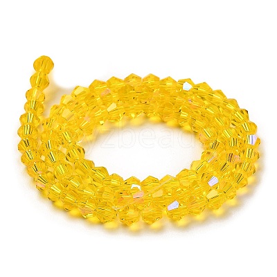 Transparent Electroplate Glass Beads Strands EGLA-A039-T2mm-L22-1