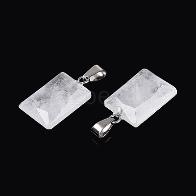 Natural Quartz Crystal Pendants G-N349-17P-03-1