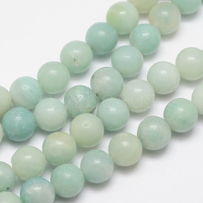 Round Natural Amazonite Bead Strands X-G-I183-02-10mm-1