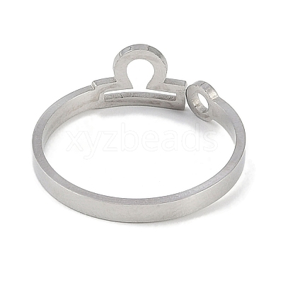 Non-Tarnish Constellations 304 Stainless Steel Open Cuff Ring for Women RJEW-L122-001P-01-1