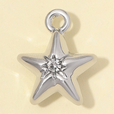 Zinc Alloy with Crystal Rhinestone Charms RB-OY001-94P-1