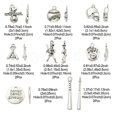 16Pcs 8 Style Tibetan Style Alloy Pendants Sets TIBEP-YW0001-41-1