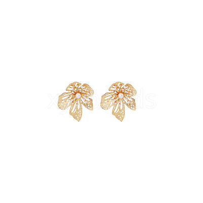 Iron Imitation Pearl Stud Earrings FS-WG0B059-02-1