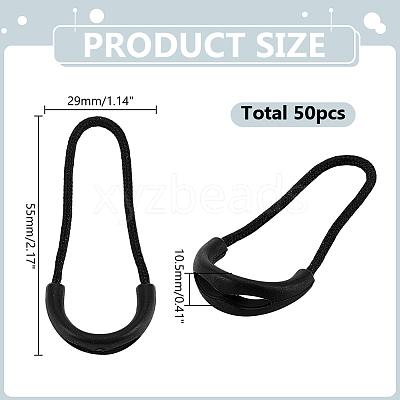 50Pcs PVC Zipper Sliders Pull DIY-AR0005-19-1