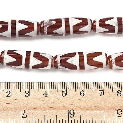 Rice Shape Tibetan Style dZi Beads Strands G-A269-A11-01-1