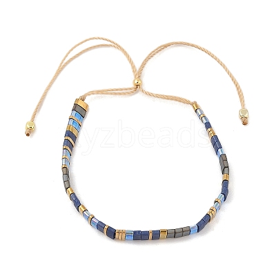 Vintage Ethnic Style Adjustable Glass Tila Beaded Handmade Slider Bracelets for Women ZN9527-4-1