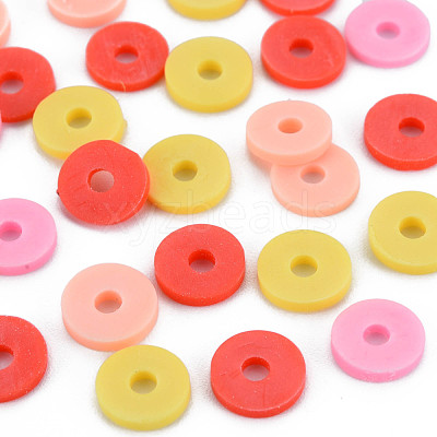 4 Colors Handmade Polymer Clay Beads CLAY-N011-032-35-1