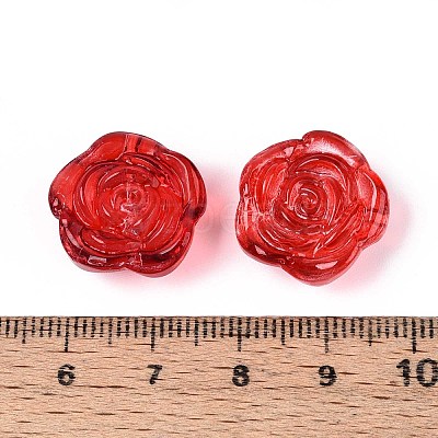 Baking Paint Transparent Glass Beads DGLA-N018-01F-1