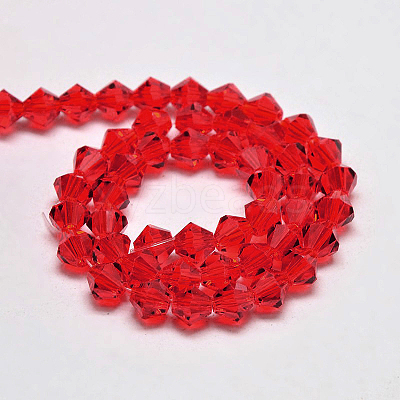 Imitate Austrian Crystal Bicone Glass Beads Strands GLAA-F029-6x6mm-14-1