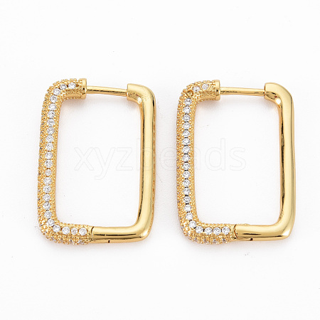 Rectangle Hoop Earrings for Girl Women EJEW-N099-002LG-NF-1