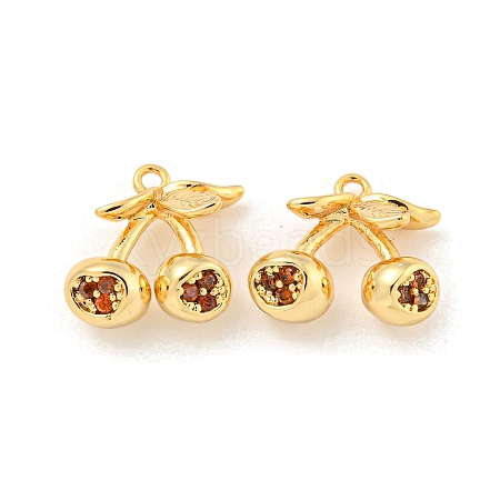 Brass Micro Pave Cubic Zirconia Pendants KK-K369-01G-01-1
