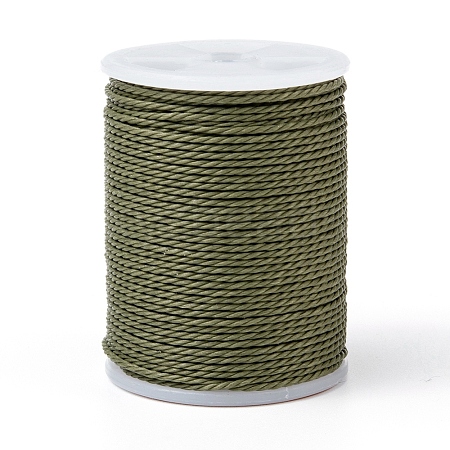 Round Waxed Polyester Cord X-YC-G006-01-1.0mm-37-1