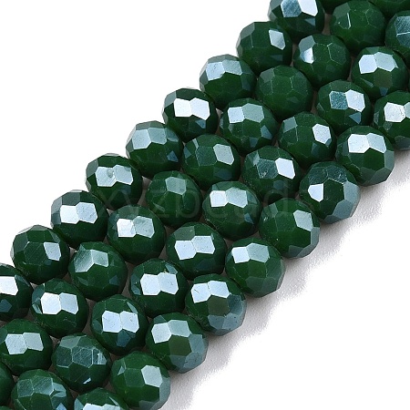 Electroplate Glass Beads Strands EGLA-A044-P6mm-A09-1