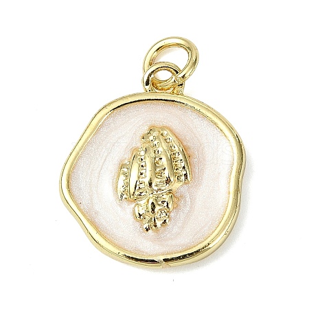 Ocean Theme Brass Enamel Pendants KK-H270-06G-02-1
