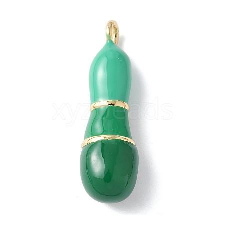 Brass Enamel Pendants KK-E093-03G-I-01-1