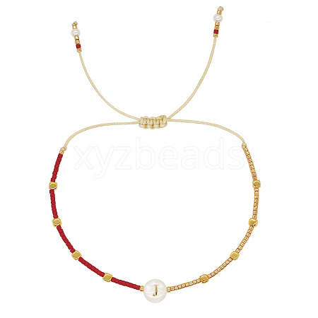 Glass Seed Beads Braided Bead Bracelets TY7987-10-1