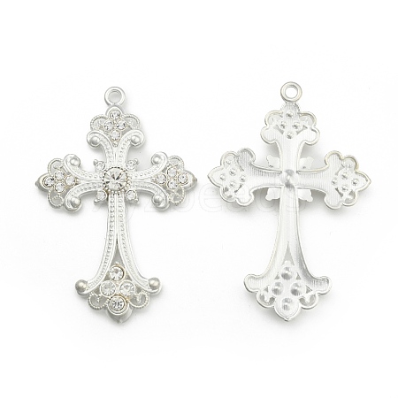 Alloy Rhinestone Cross Big Pendants LS-ALRI-1475-S-RS-1