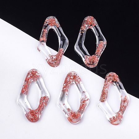 Transparent Resin Pendants CRES-S362-010A-1