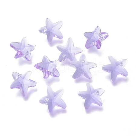Faceted Glass Charms GLAA-H101-A-14-1