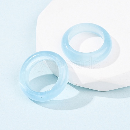 Cat Eye Finger Rings RJEW-G363-01A-15-1
