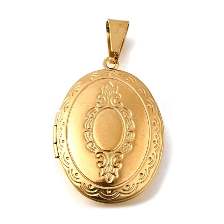 316 Stainless Steel Locket Pendants X-STAS-C123-01B-G-1
