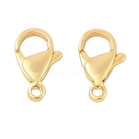 Brass Lobster Claw Clasps KK-U056-01G-1