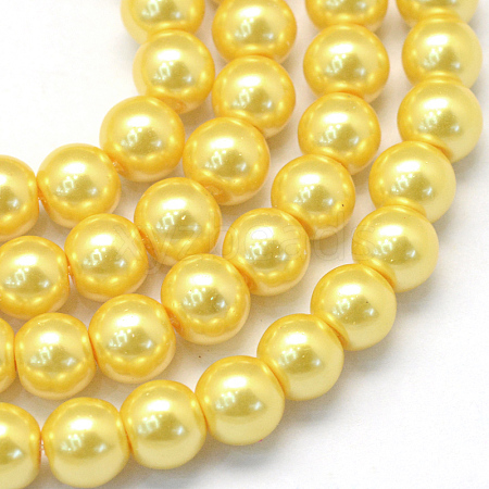 Baking Paint Glass Pearl Bead Strands HY-Q003-3mm-67-1