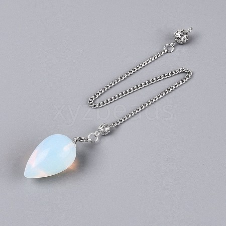 Opalite Dowsing Pendulum Pendants AJEW-N005-02B-1