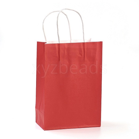 Pure Color Kraft Paper Bags LS-AJEW-G020-A-12-1