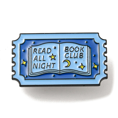 Word Read All Night Alloy Enamel Pins Broochs AJEW-Z023-14B-1