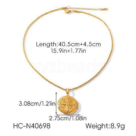 304 Stainless Steel Openable Photo Locket Pendant Necklaces for Women WG5489D-01-1