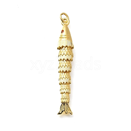 Brass Micro Pave Cubic Zirconia Pendants KK-R217-01G-04-1