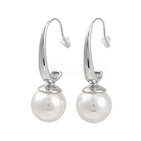 304 Stainless Steel Round Dangle Earrings for Women EJEW-K281-31P-1